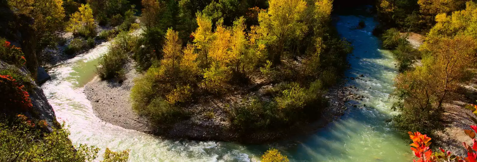 Méandre de la Méouge en automne